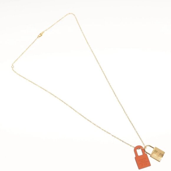 HERMES Orchestral PM Necklace metal Orange Auth 128890M - Picture 2 of 16